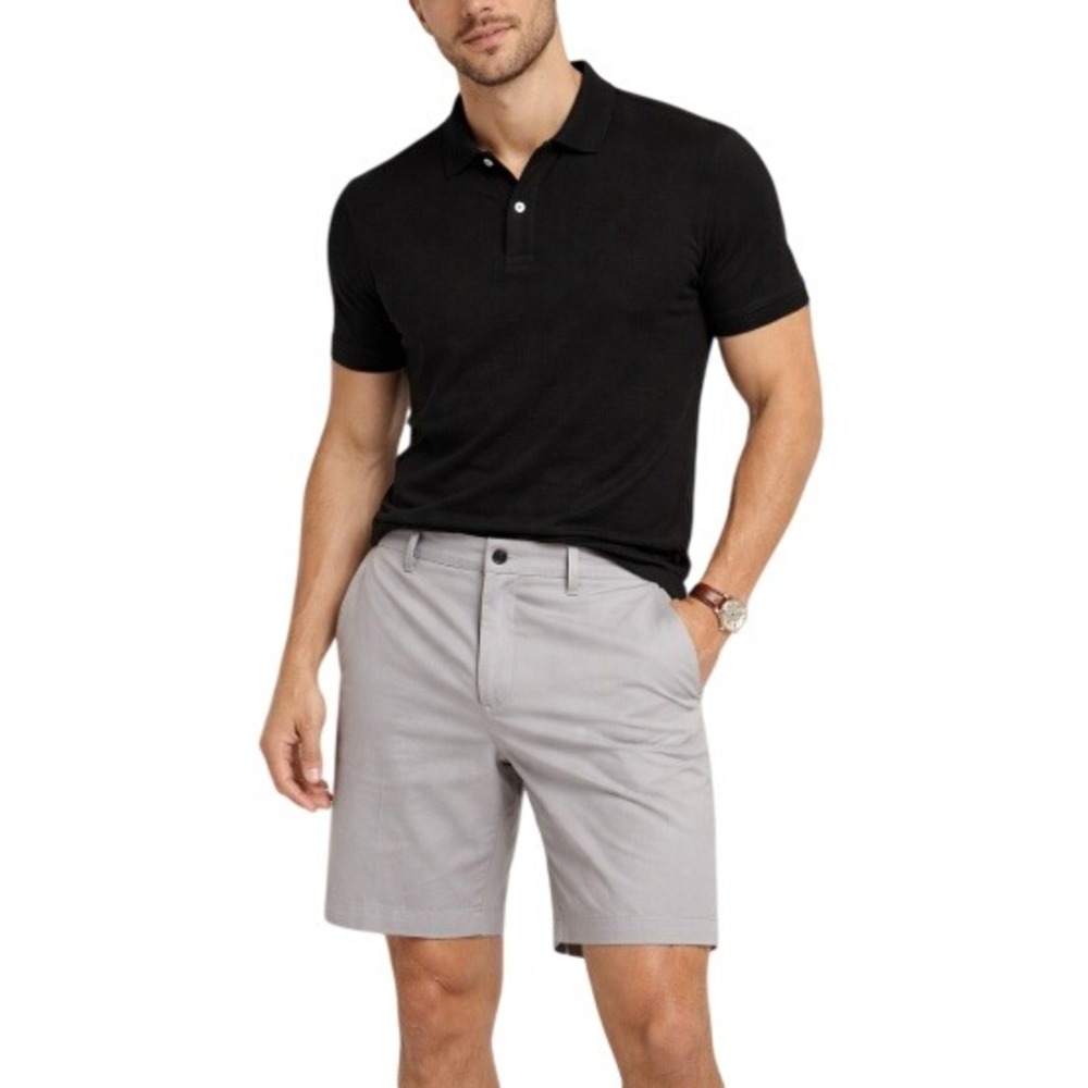 TravisMathew Golf Shorts Mens 34 Gray Excellent Beck Performance Stretch Chino